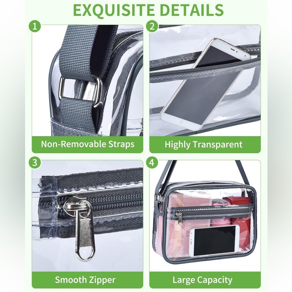 Clear Stadium Messenger Bag - Picture 3 of 9